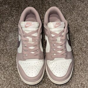 Nike Pink and White Sneakers Dunk Low Style